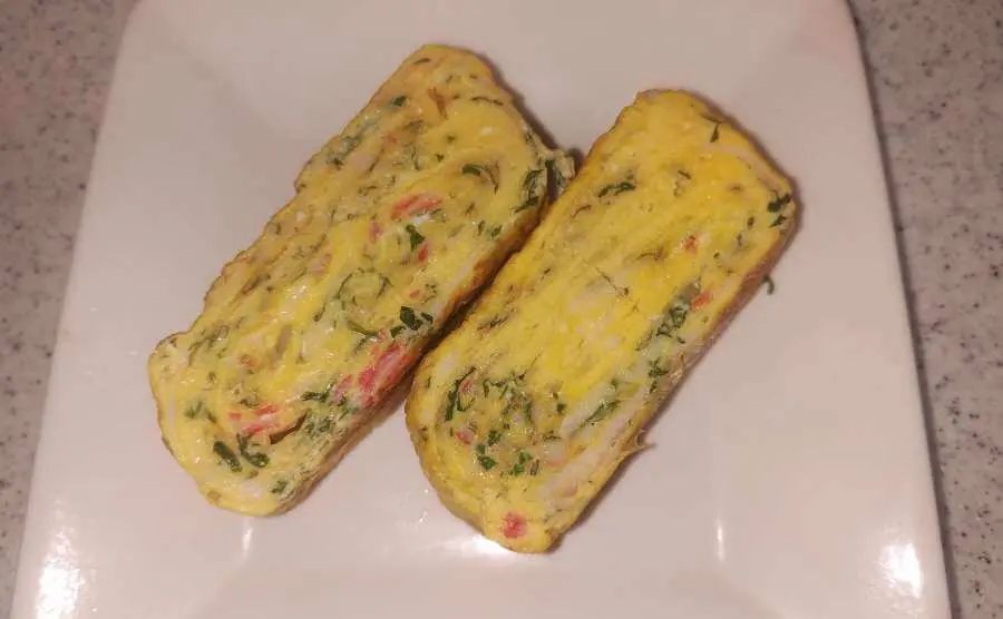 大葉とチーズの卵焼き 完成写真